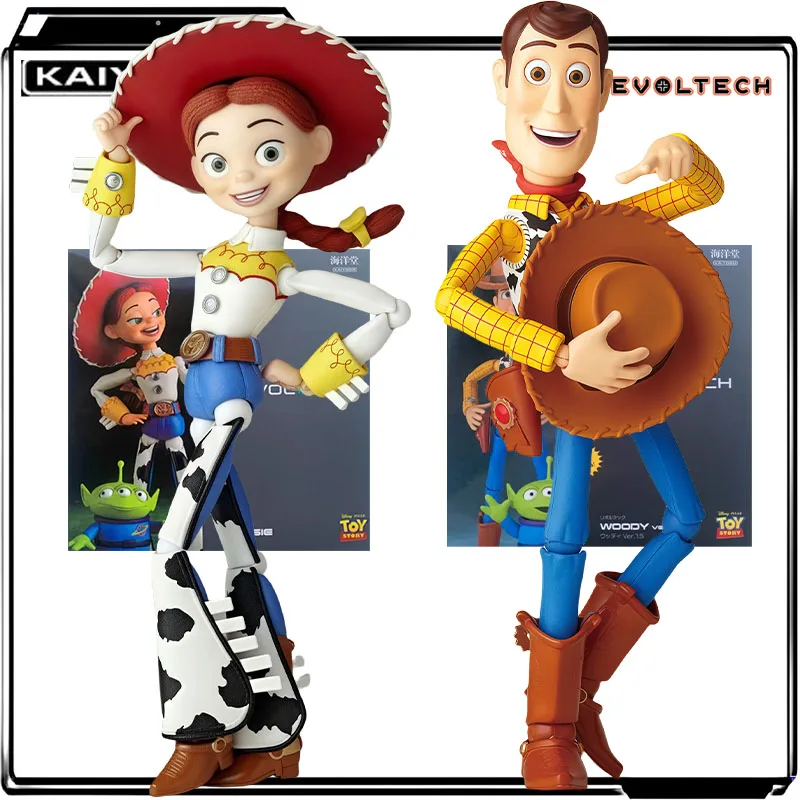 

Kaiyodo Genuine Revoltech Anime Figure Tokusatsu Woody Ver1.5&Jess Ver1.5 Action Figure Toy for Boys Kids Gift Collectible Model