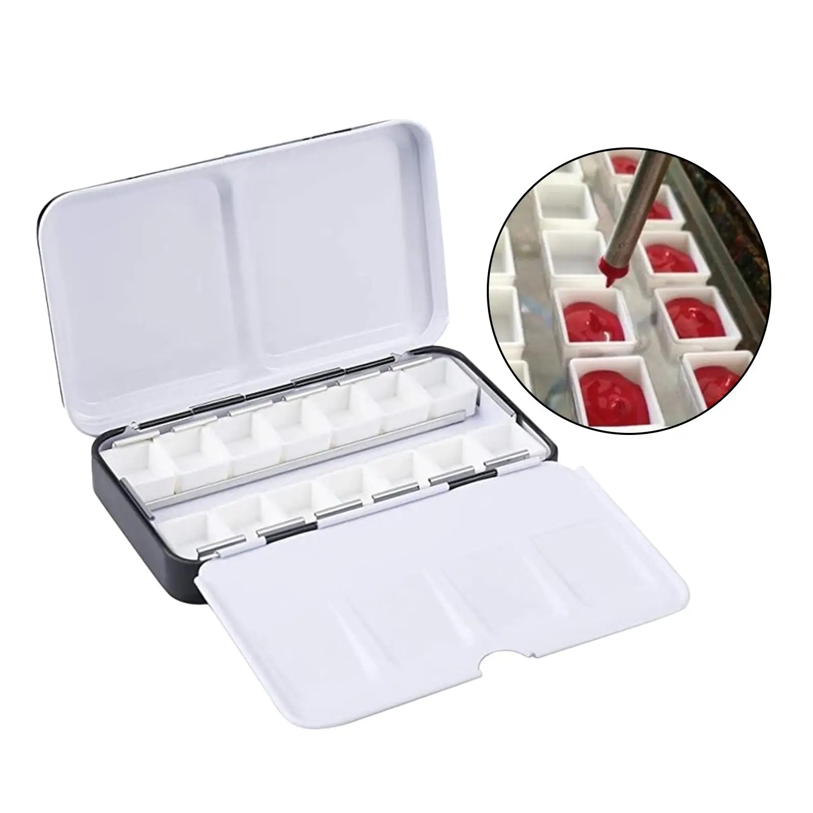 

2 пустых футляра для оловьей краски с 14 шт. пустыми полукастрюлями для путешествий своими руками, акрила и масляной живописи