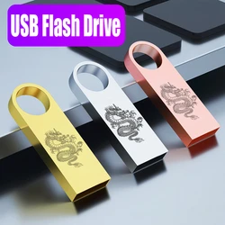 Memoria USB 2,0 de dragón chino, pendrive de Metal para ordenador, 64GB, 128GB, 32GB, 16GB