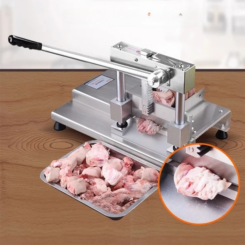 Резак для костей из нержавеющей стали, коммерческая машина для нарезки замороженного мяса, ручная машина для резки костей, машина для резки свиных рысаков, баранины, ребер, пила