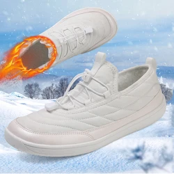 New Winter Warm Snow Barefoot Casual Shoes Waterproof Non-Slip Women Men Hiking Shoes Outdoor Warm Fur Work Ankle Shoes Big Size