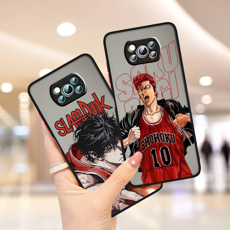 

S-Slam Dunk S-Sakuragi Self Frosted Translucent For Xiaomi Mi Poco X5 X4 X3 M6 M5S M5 M4 M3 F5 F4 F3 GT Pro 5G Soft Phone Case