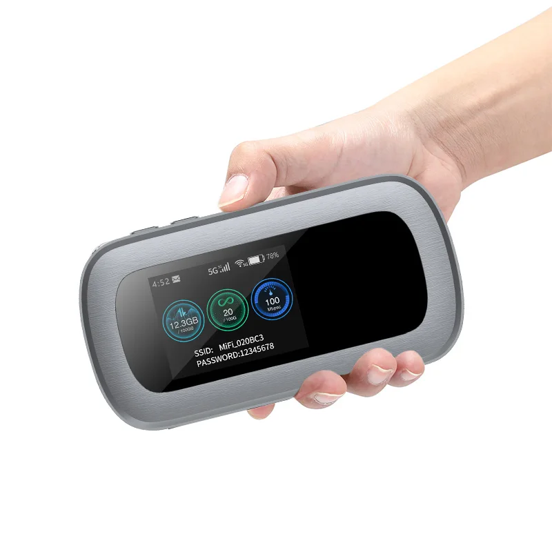 5G Pocket WiFi Router Mini Size SA NSA Mobile Hotspot 4200mAh Battery Outdoor Travel WiFi Router