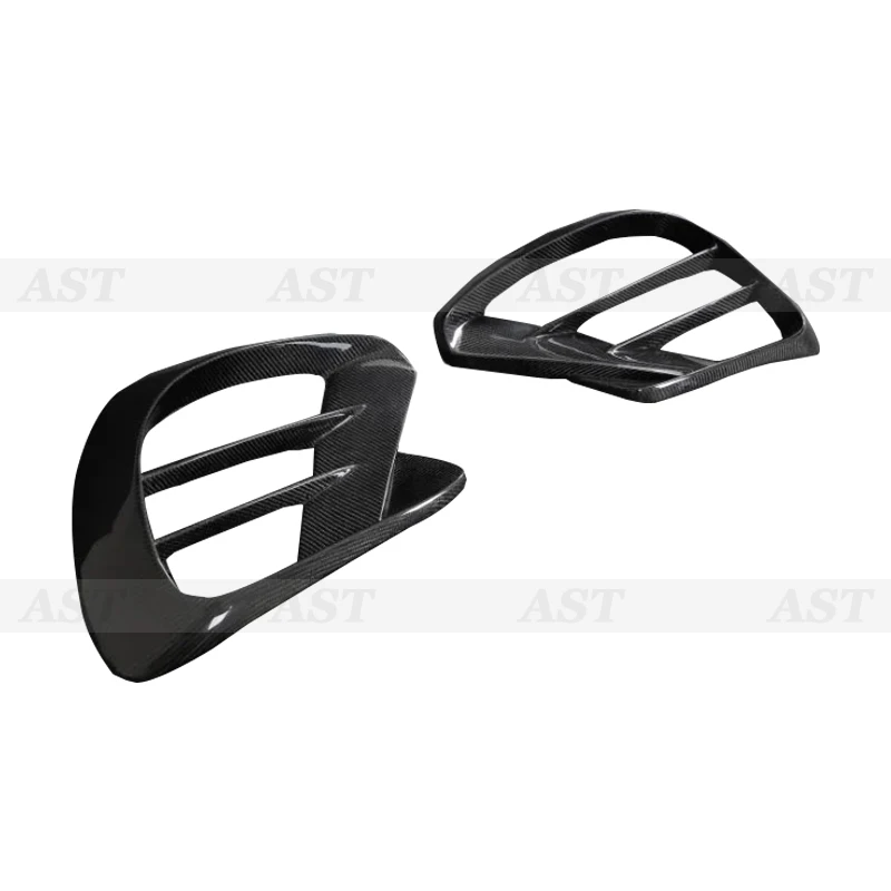 Carbon Fiber Front Bumper Vent Trim For Benz GLE Class W167 GLE63 AMG SUV 2020-2022 Foglamp Air Vent Trim Mesh Covers