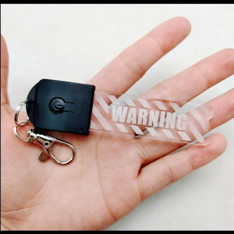 Tactical Warning Flashing LED Light Variable Color Charging Keychain Portable Outdoor Light Strip Safety Warning Lamp