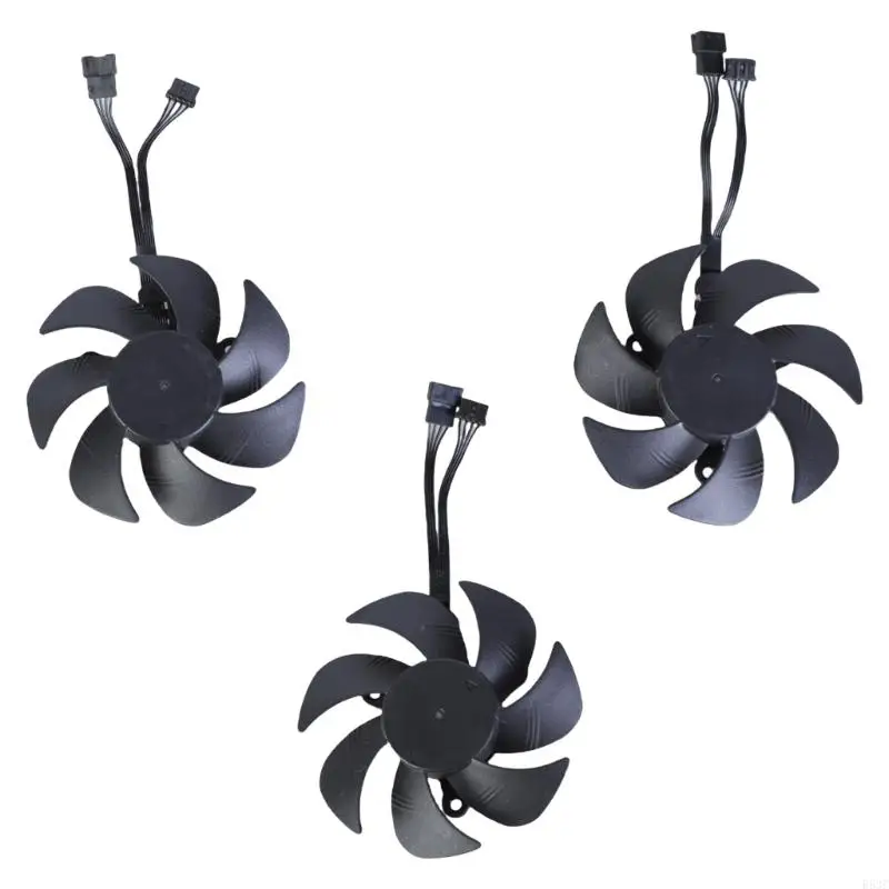 

R53C 3PCS 80 мм 4PIN ГРОМА ФАНКА ДЛЯ РАЗРЕШЕНИЯ RTX3060 Эффективное охлаждение и улучшает обслуживание GPU PLA09215S12H модели