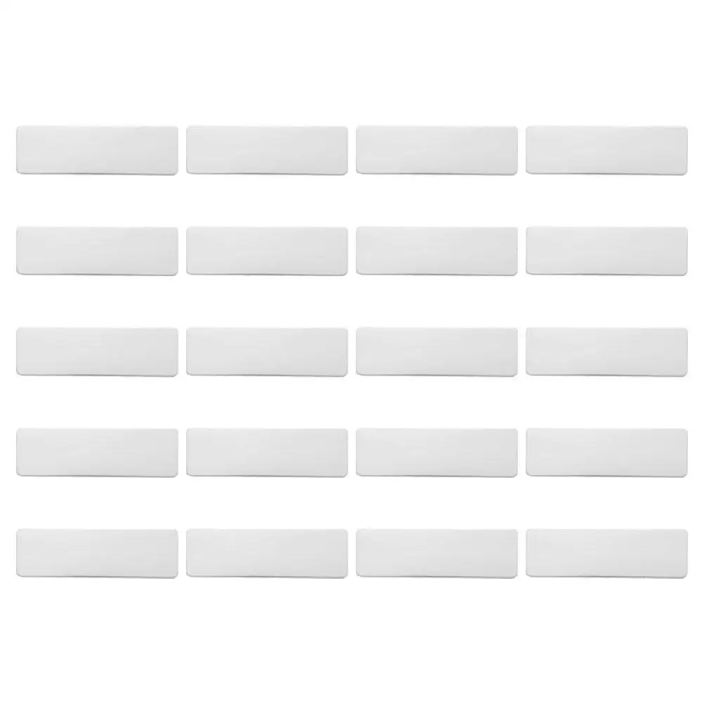 

20 Pcs Stainless Steel Name Tags Blanks Engraving Keychains Metal Sublimation Plates DIY Office Wall