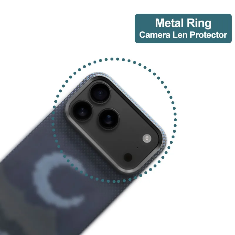 Real Carbon Fiber Case for Apple iPhone 17 Pro Max Kevlar Aramid Magsafe Cover Luxury Ultra-thin Magnetic Case with Holder