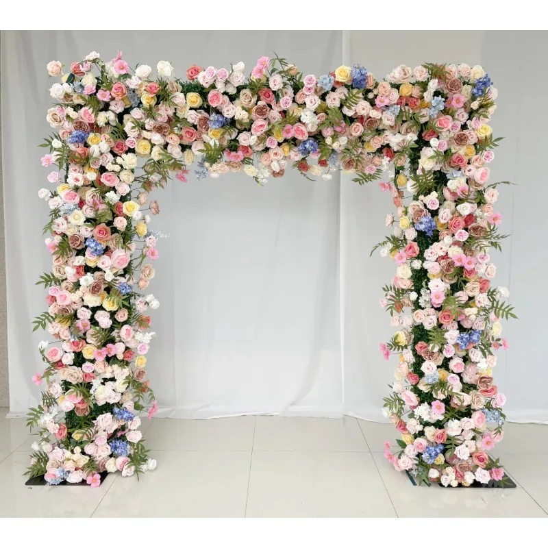 

Индивидуальная высококачественная шелковая искусственная цветочная арка, свадебная арка для свадебного украшения