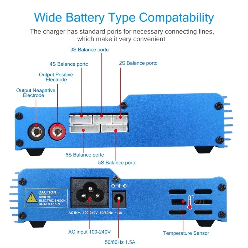 IMAX B6AC RC Charger 80W 6A 2-6S Balance Charger Digital LCD Screen Li-ion LiFe Nimh Nicd Discharger Lipo Battery
