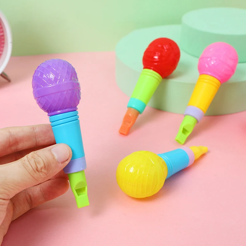 5pcs/bag Children Cartoon Microphone Microphone Modelling Toys Funny Cute Whistle Toys Children's Birthday Holiday Props Gift