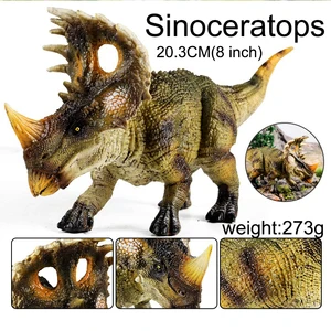 Plastik-Dinosaurierspielzeug für Kinder, Geburtstagstorten, Partybevorzugungen, Tierfiguren, cool, Sinoceratops-de, 3-12 Jahre alt 8 Hauptverkäufe Dinosaurier Lollipop - №7