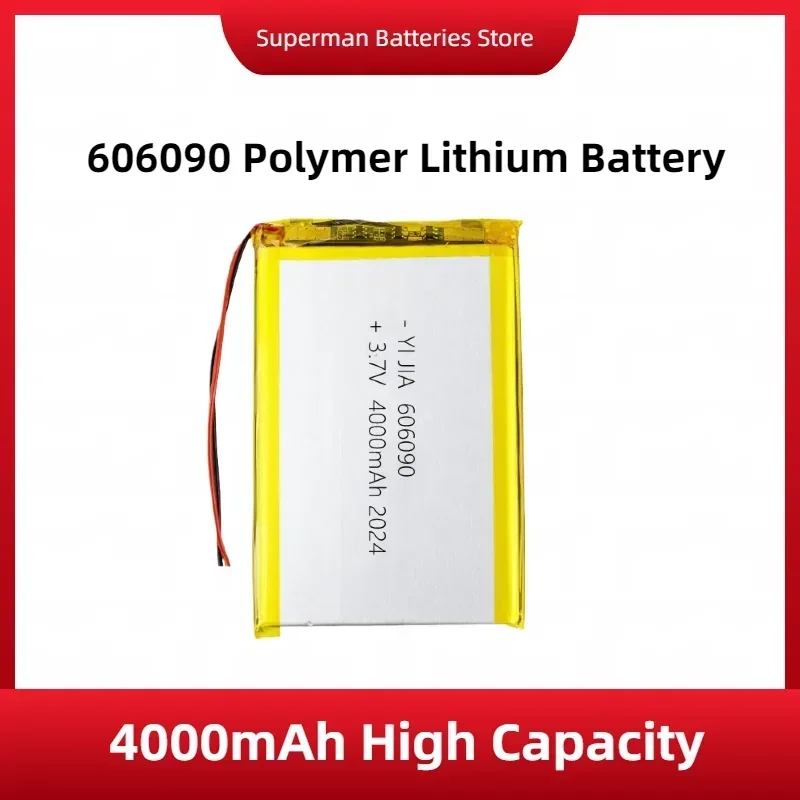 

606090 4000mAh Rechargeable Li Ion Battery Soft Case Battery Pack 3.7V Lithium Polymer Battery Lithium Ion Li Polymer