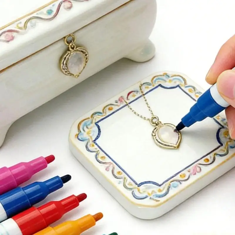 Creative Ceramic Marker Pen Set of 12 Bright Color Art Markers For Endless Artistic Possibilities On Multiple Surfaces