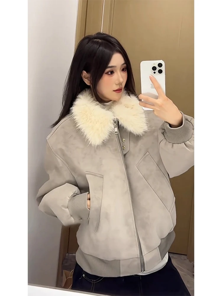 

Американское окрашенное хлопковое мужское пальто из теплого хлопка с воротником-стойкой и пушистым воротником, модная верхняя одежда