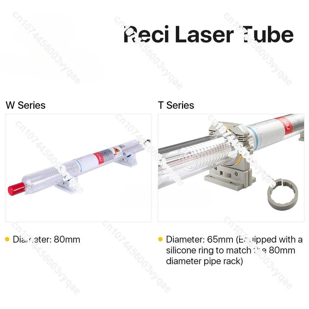 Reci W6/T6 130W CO2 Laser Tube Wooden Case Box Packing Dia. 80mm/65mm for   Engraving Cutting Machine S6 Z6