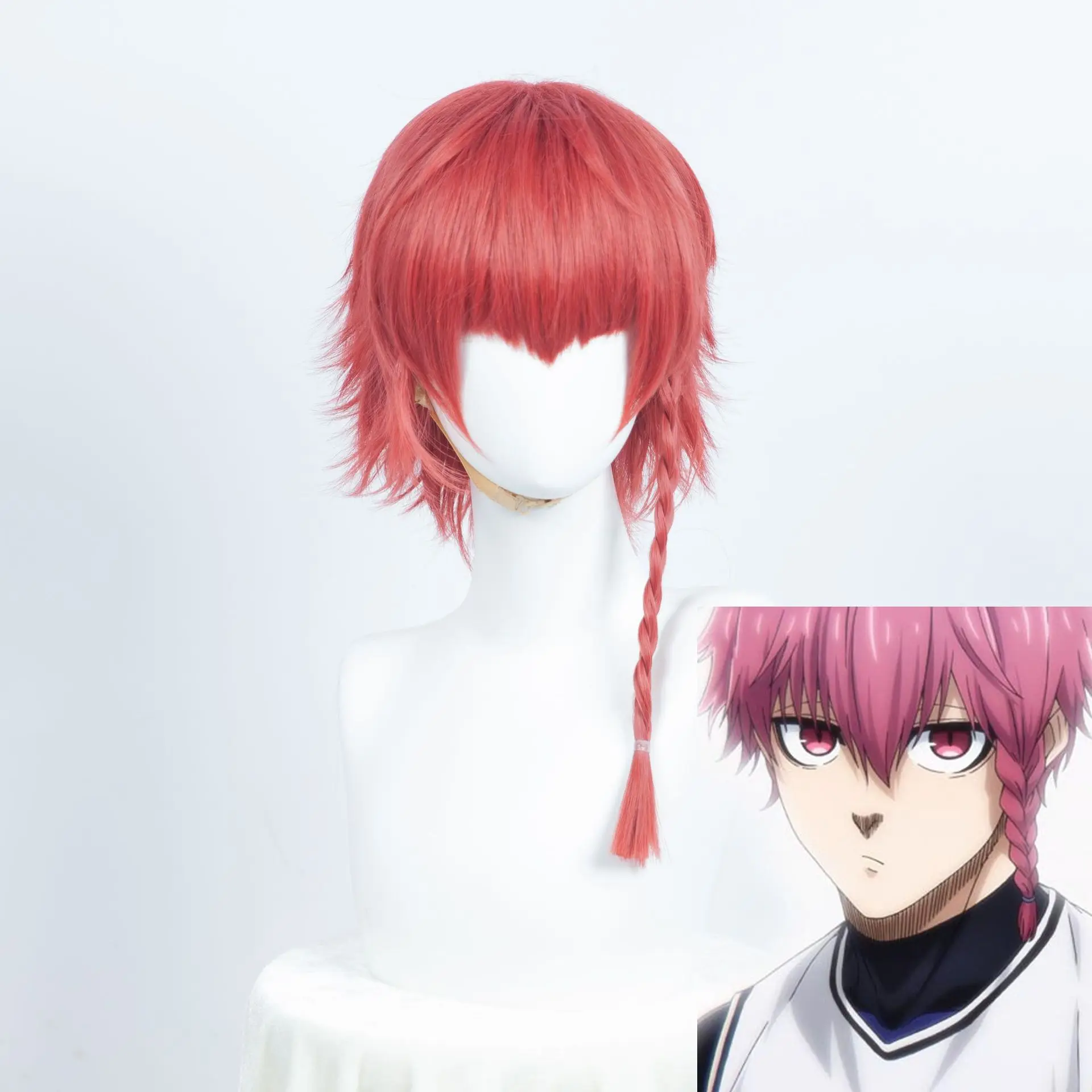 

Fengle Hui Blue Prison Cosplay Wig, Stylish Design, Anti-Curl, Realistic Scalp Simulation