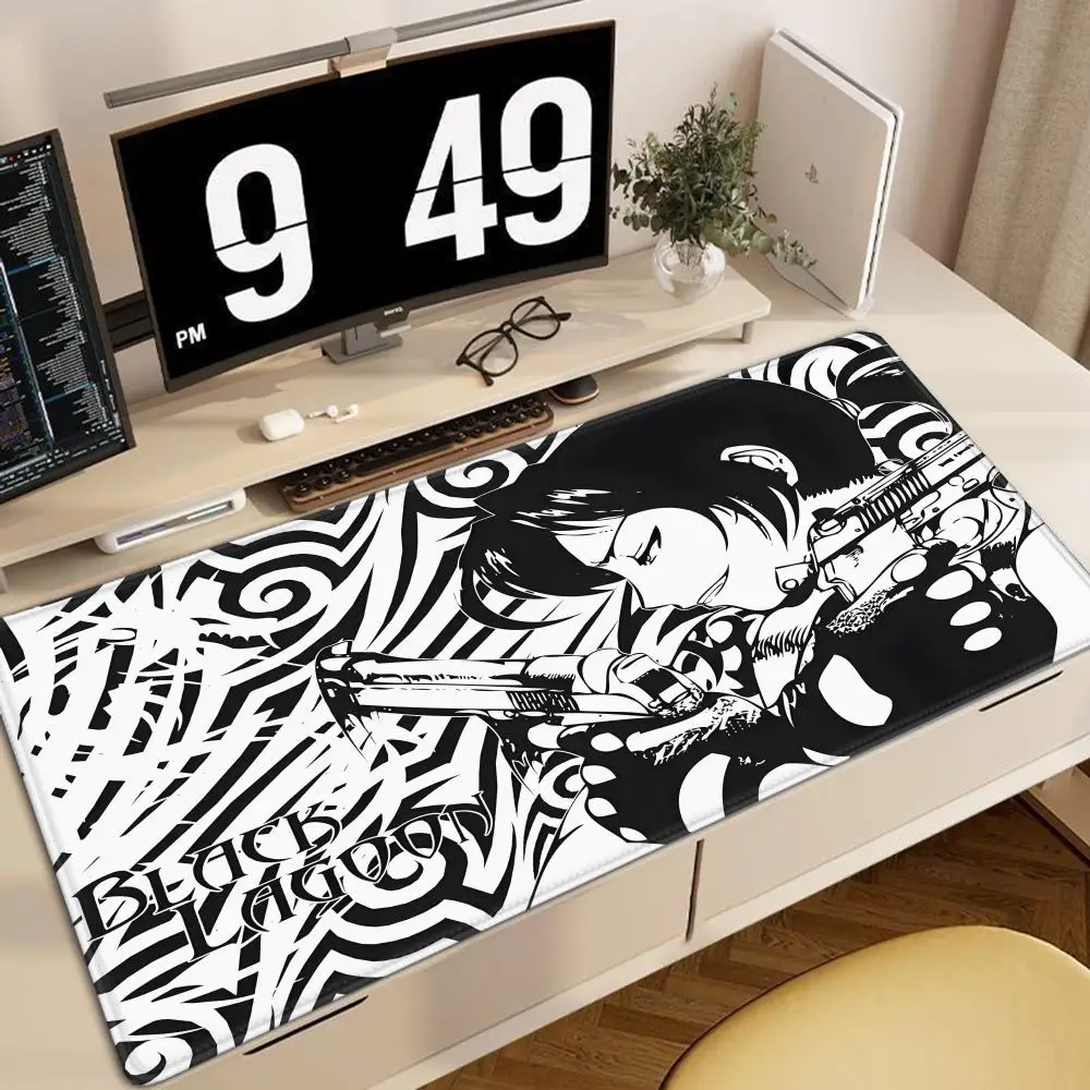 

Black Lagoon Mousepad Gamer Keyboard Xxl Gaming Mouse Pad Computer Desks Large Desk Protector Mats Accessories Pads Mat Pc Mause