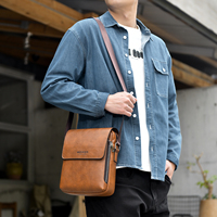 2026 New men's crossbody bag, shoulder Bag, and retro upright business casual 가방 are Valentine's Day gifts for husbands or boyfr