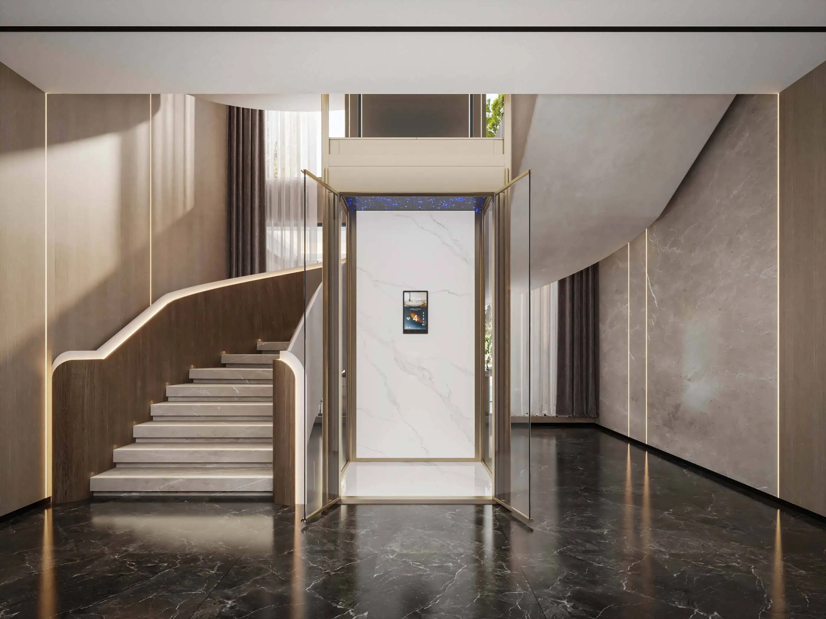 Observation Home Villa Lift Passenger Elevator for Residential Building