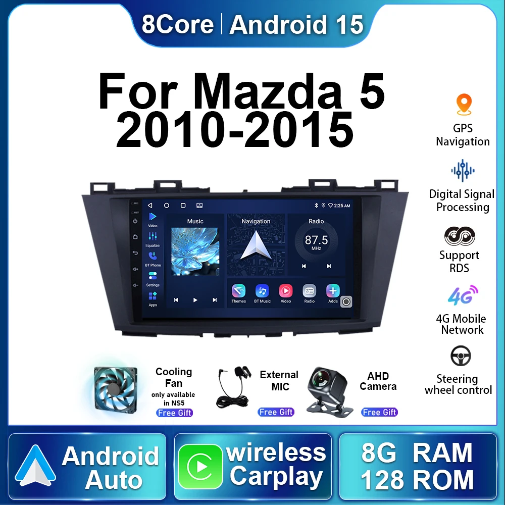

Wireless Carplay Car Radio For Mazda5 Mazda 5 2010 2011 2012 - 2015 Android15 Autoradio Multimedia Player Stereo Navigation GPS