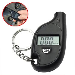 Mini Keychain Style Tire Gauge Digital Lcd Display Car Tire Air Pressure Tester Meter Auto Car Motorcycle Tire Safety Alarm New