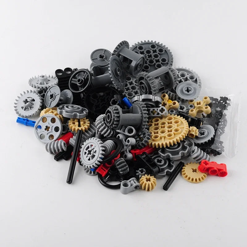 116PCS Getriebewelle Set MOC Technologie Blöcke Teile 9686 Multi-stil Zahnräder Welle Kreuz Achse Mischen Groß Ziegel Spielzeug Zubehör – Detail 1
