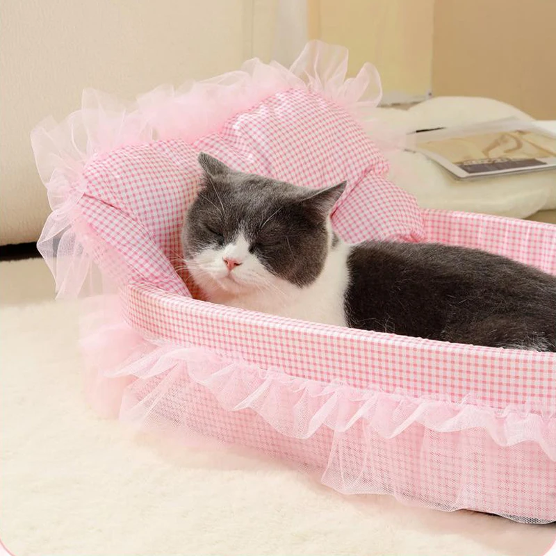 1pc Cute Princess Cat Litter All Seasons Universal Non Sticky Mat Pet Sofa Dog Bed Small And Medium Cats And Dogs Pet Supplies