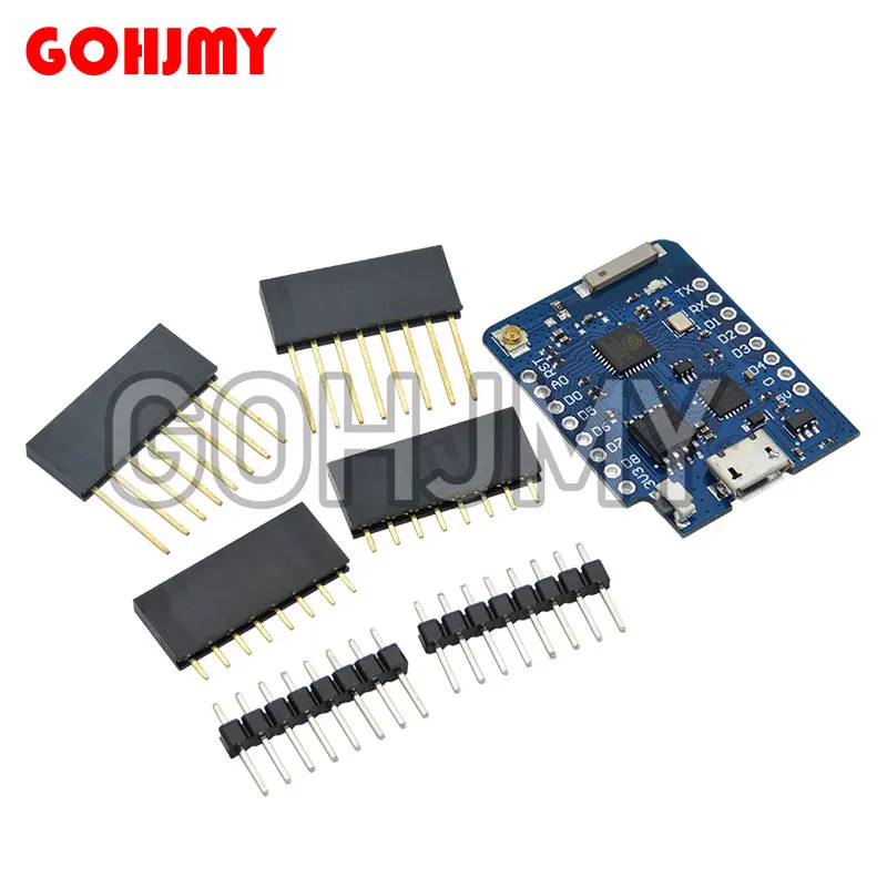 WEMOS-conector de antena externa D1 Mini, 4M, 16M, Bytes, NodeMCU basado en ESP8266, ESP-8266EX, CP2104, placa de desarrollo WIFI, Micro USB