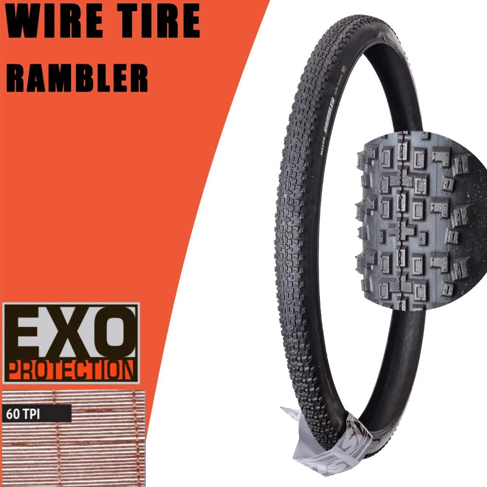 MAXXIS RAMBLER WIRE 700x40C/45C 650x47B GRAVEL/ADVENTURE Gravel and dirt road racing tire of bicycle