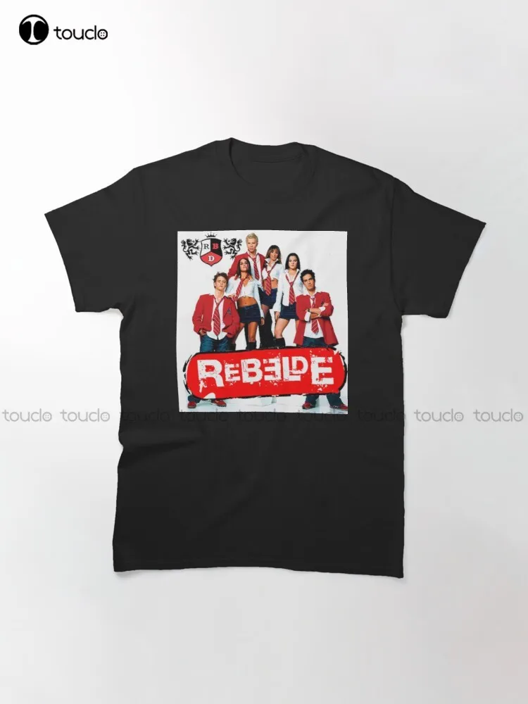 Najlepsze Rebelde Edição Brasil na zawsze klasyczny T-Shirt ponadgabarytowych koszulki z krótkim rękawem dla mężczyzn bawełna na zewnątrz proste w stylu vintage koszulka Casual koszule