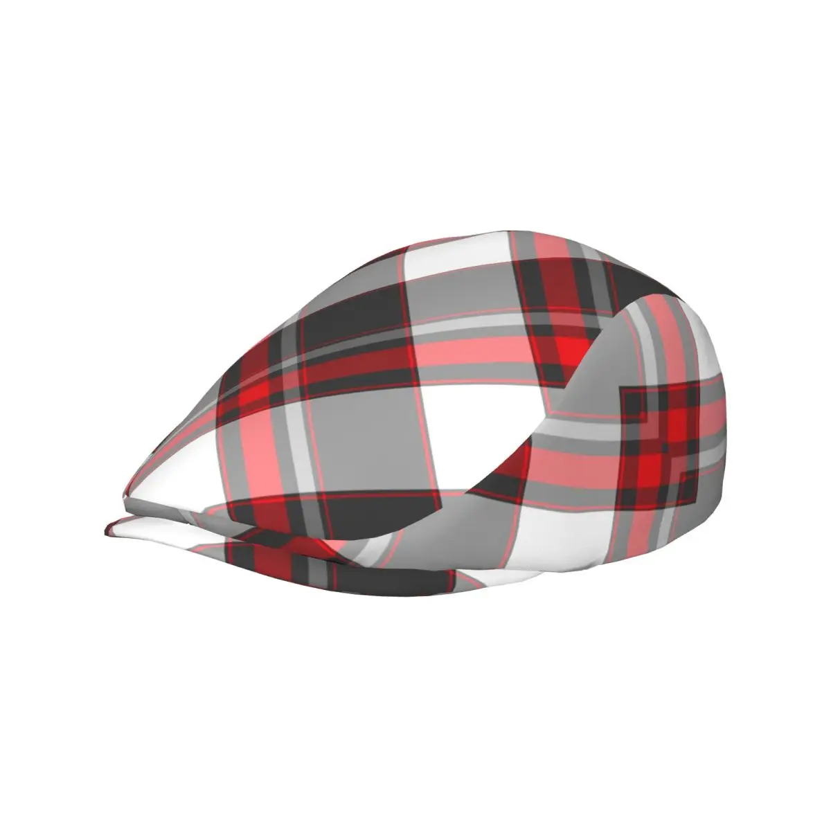 Adult Flat Cap Tartan Red And Black Plaid Unisex British Style Newsboy Cap Ivy Peaked Hat Casual Outdoor Driving Beret Hat
