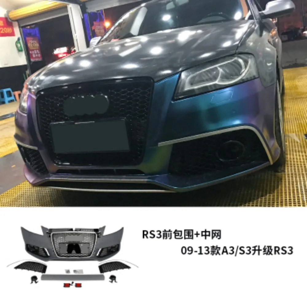 Car front bumper surrounded Radiato grille grill cover frame Body kit for Audi a3 09-13 modified rs3