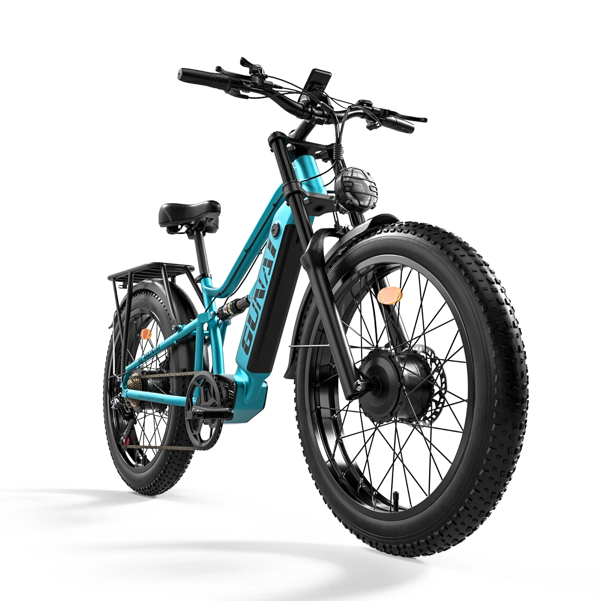 GUNAI-M2 Ebike 2000W Dual Motors Electric Bike 26x4.0 Off Road Fat Tire Electric Bycicles with 130NM Torque 48V 17.5AH Battery