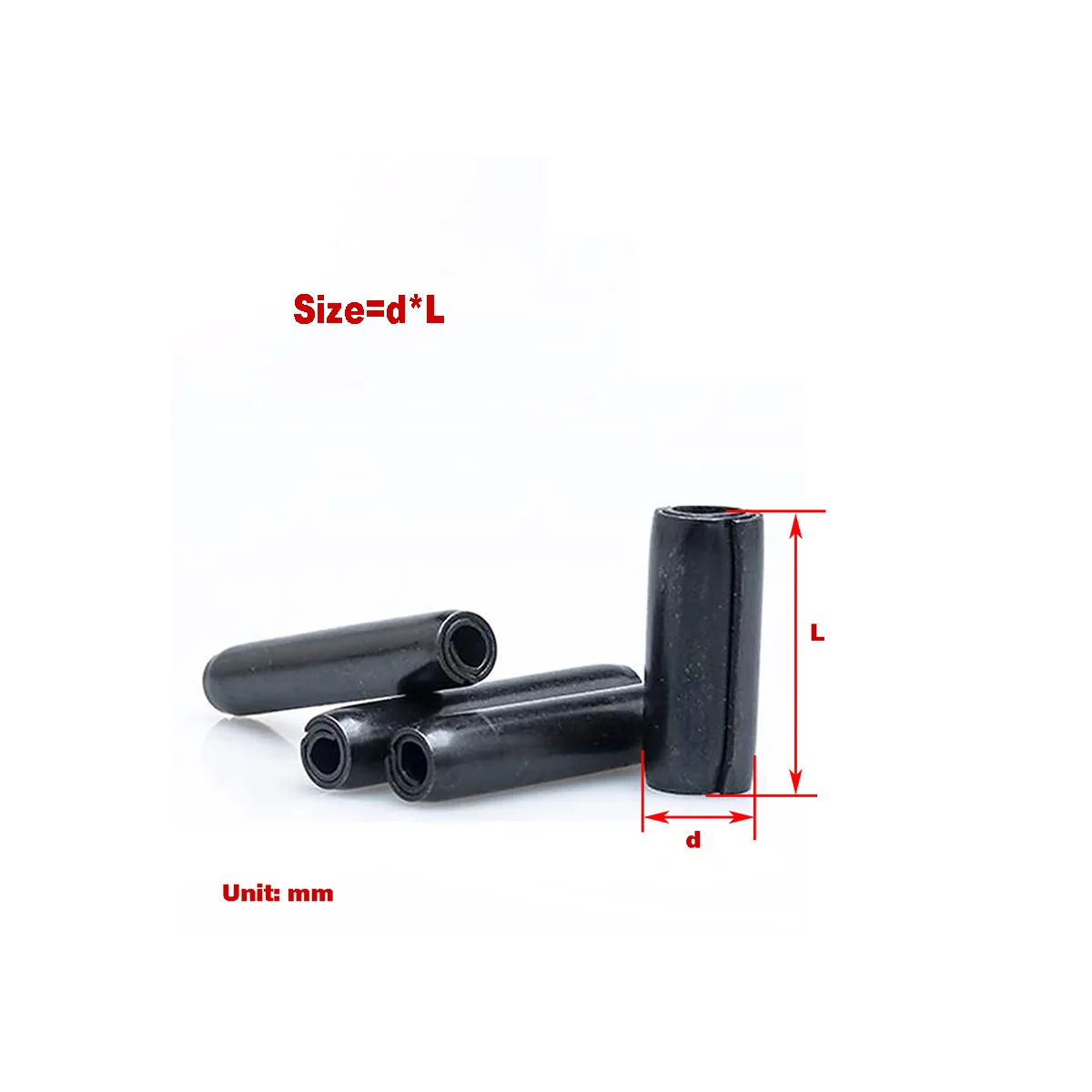 Standard Rolled Elastic Cylindrical Pin / 65 Manganese Steel Quenched And Galvanized M5-M16