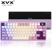 XVX K75 Pro CNC Aluminum Creamy Gaming Keyboard Three Mode Hot Swap Switchs Flex Cuts PCB Gasket Designed Noise Dampening Pads