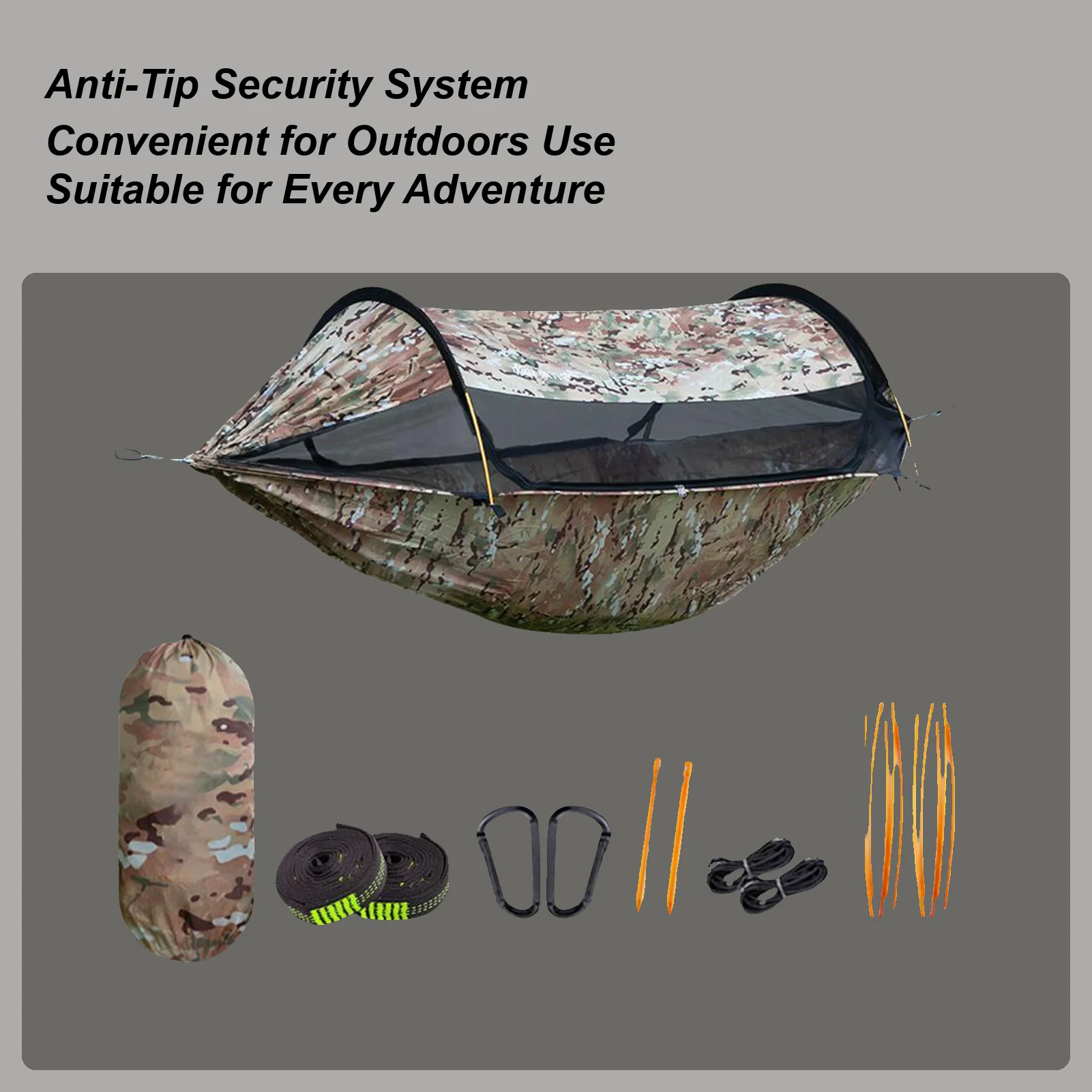 

Гамаки для кемпинга для взрослых, портативный уличный спальный гамак на 2 человека, компактная спальная кровать с парашютом для патио, путешествий, дорог