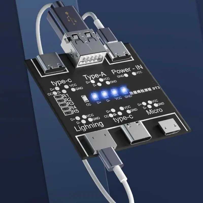 

652F Electrical Maintenance Tool For Charging Cable Testing Universal Compatibility Smartphone Type C Heat Endurances