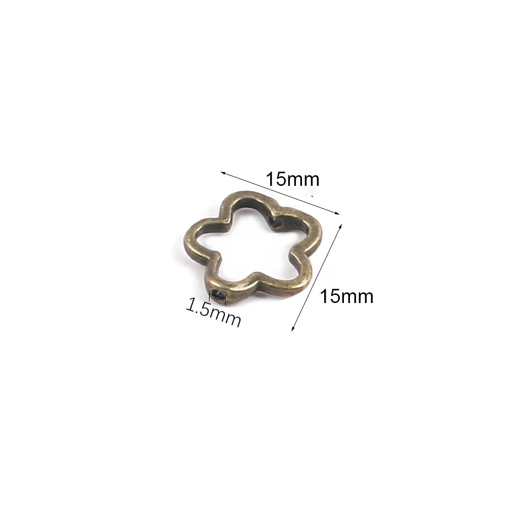 10pcs Alloy Five-Pointed Star Loose Beads Handmade Necklace Bracelet Key Chain Diy Accessories Jewelry Making Materials