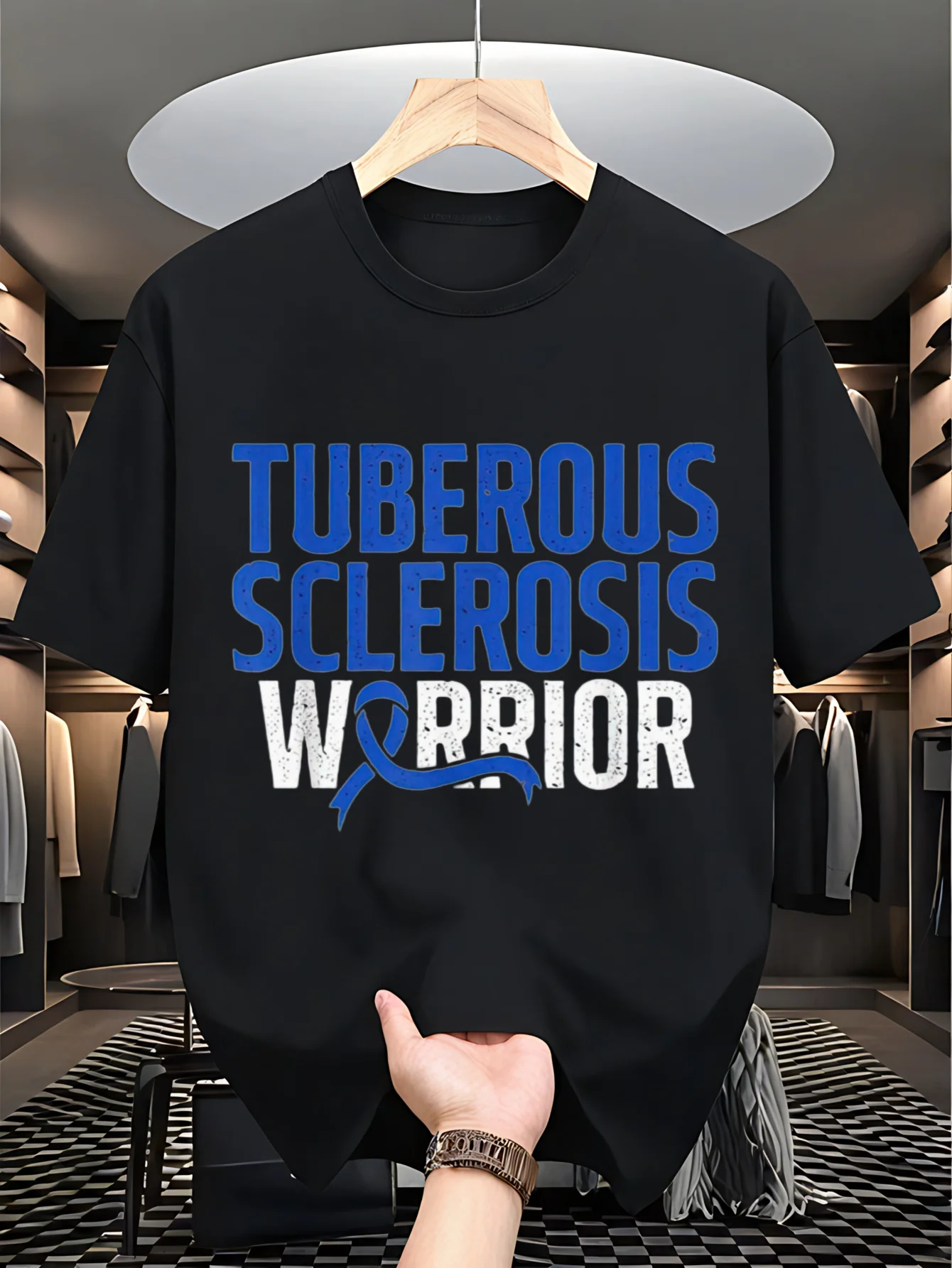 

Men's Plus Size Pattern Cotton Short Sleeved Top Machine Washable Casual Geometric Pattern, Comfortable Material T-shirt