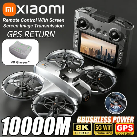Xiaomi Z4 Drone 8K Aerial HD Dual Camera 5G WIFI GPS Intelligent Obstacle Avoidance Photography Brushless Power Screen RC Drone