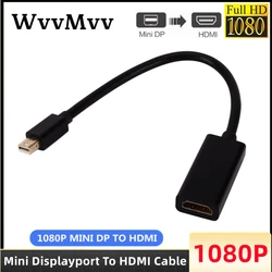 Mini DP to HDMI-compatible Adapter 1080P Mini Displayport Male to HD Female Converter Compatible for laptop TV MacBook Air/Pro