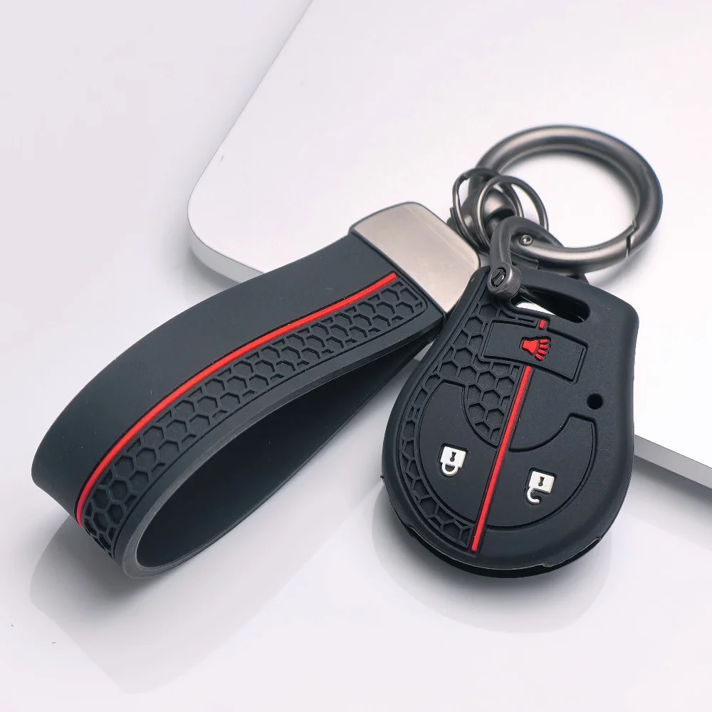 Silicone Car Key Case Cover For Nissan Tiida Terrano Cube Pathfinder Rogue 2012 Maxima Altima Sentra Juke Micra Qashqai March