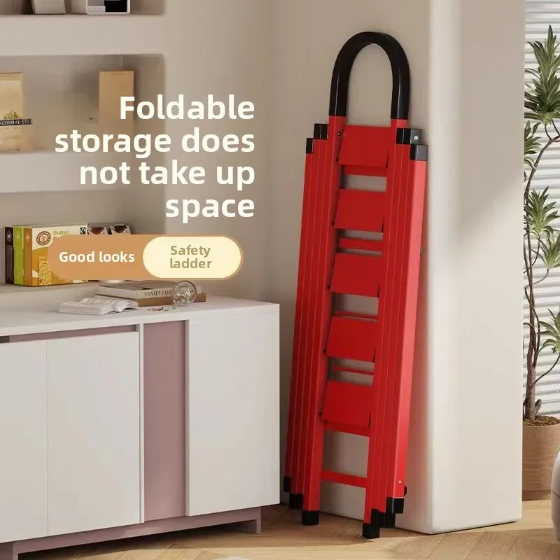 Indoor Folding Metal Telescoping A Frame Ladder Drying Rack Multifunction Ladder Outdoor Engineering Household Ladder Ladder