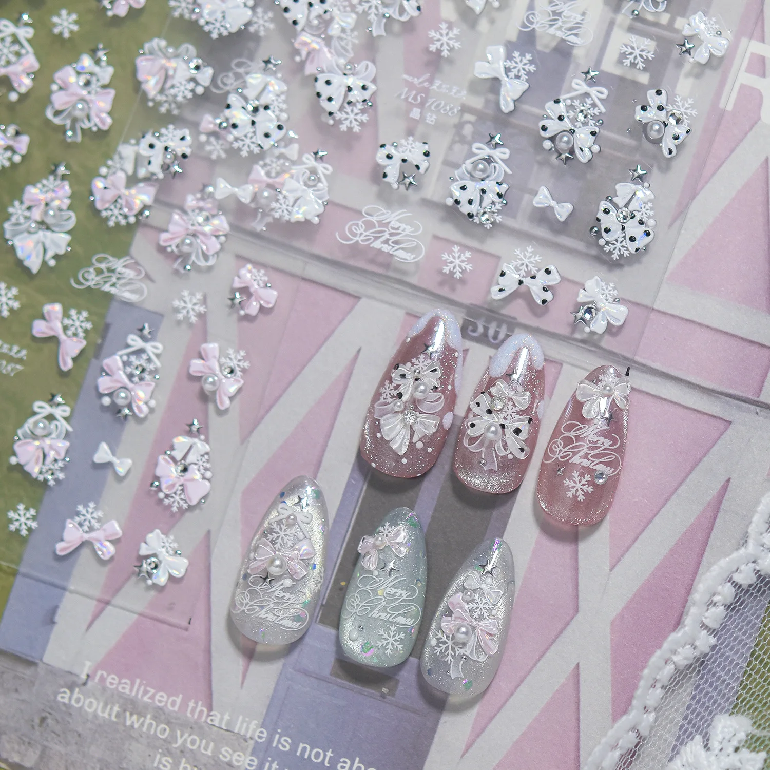 Merry Christmas 5D Nail Art St - Nail Art Xmas Tree review and price
