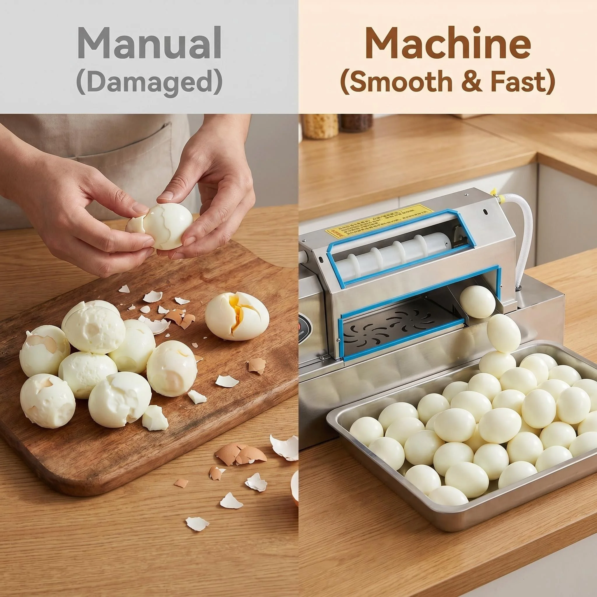 FOODLINE Electric Boiled Egg Sheller Machine Easy Operate Device For Breakfast Food Processing Workshop