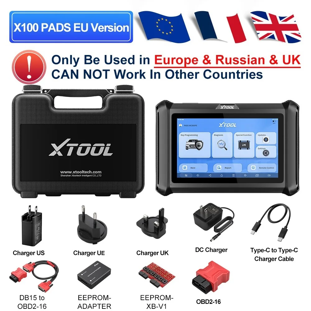 XTOOL X100 PADS Key Programmeur Lezen/Schrijven IMMO Chip Programmering Smart Key Auto Diagnostic Tool Automotive Scanner CANFD DOIP FCA - afbeelding 1