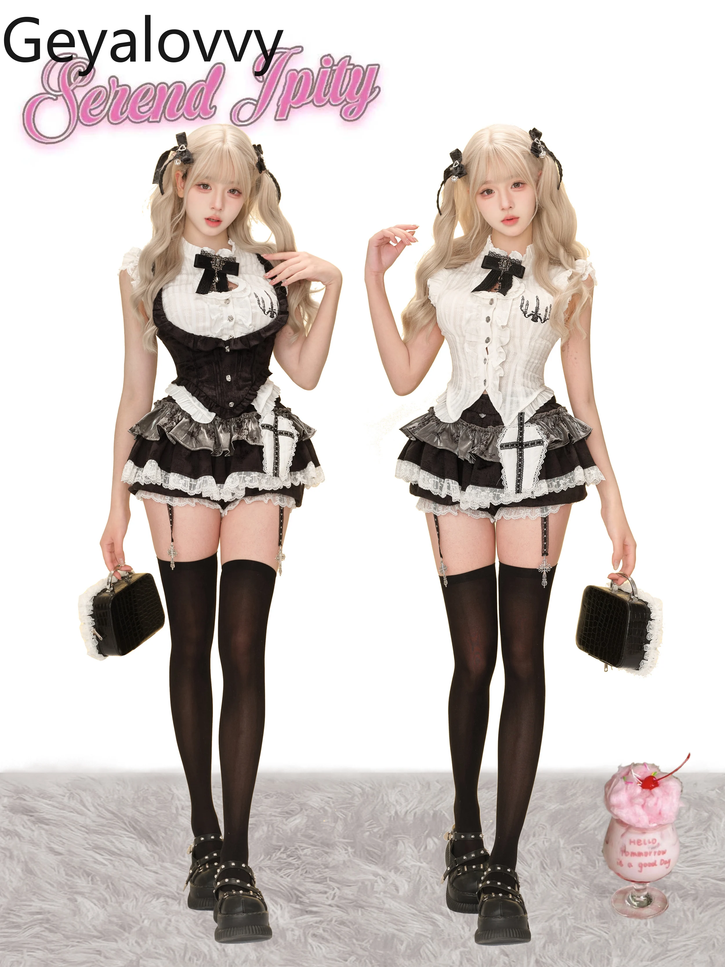 

Short Sleeve Shirt and High Waist Skirt Set Sweet and Cute 2025 New Casual Suit Fashion Two Piece Sets Womens Outifits
