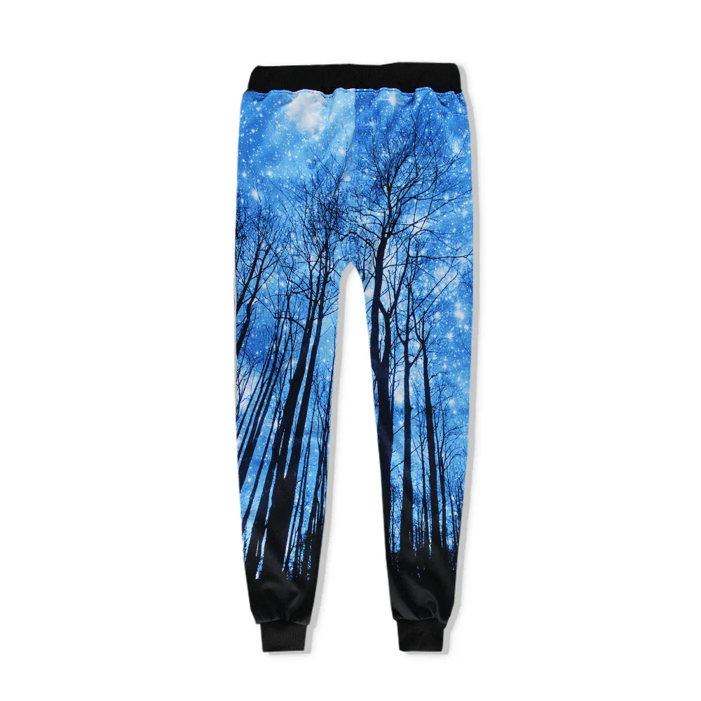Unisex Casual 3D Print Mens Jogger Pencil Pants Novelty Length Pant Womens Spring Fall Forest Clothing Slim Trousers Streetwear