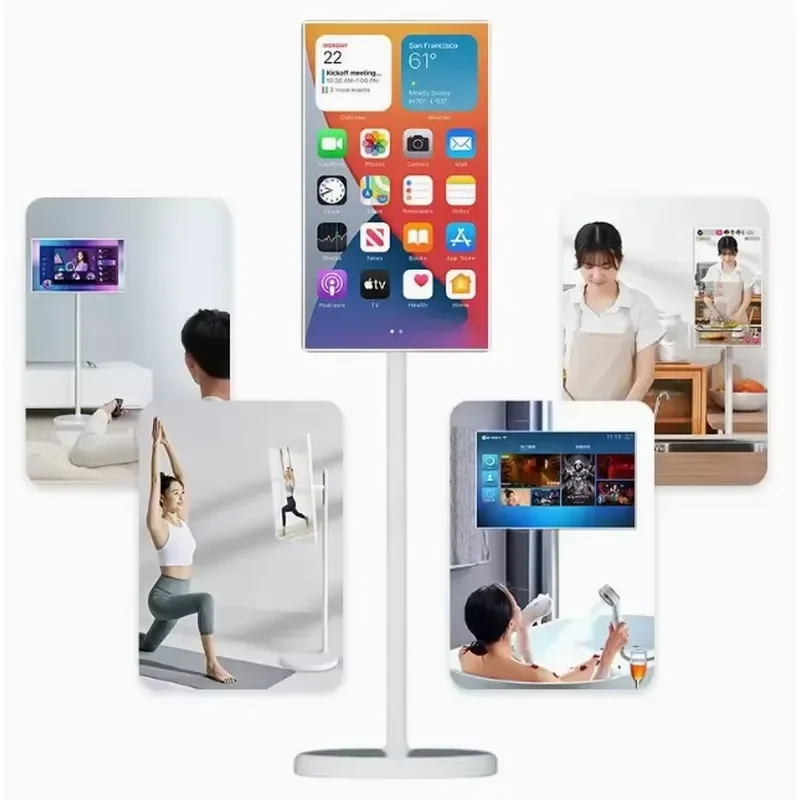 24 Inch Smart Mirror TV Android Touch Screen Full HD LED Bathroom Television Portable Interactive Display For Home Hotel Use